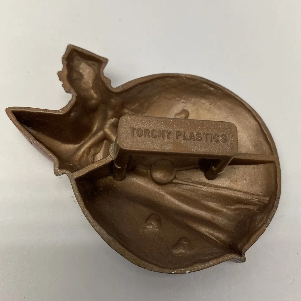 Boy Scout Shooting Past Moon Plastic Neckerchief Tie Slide